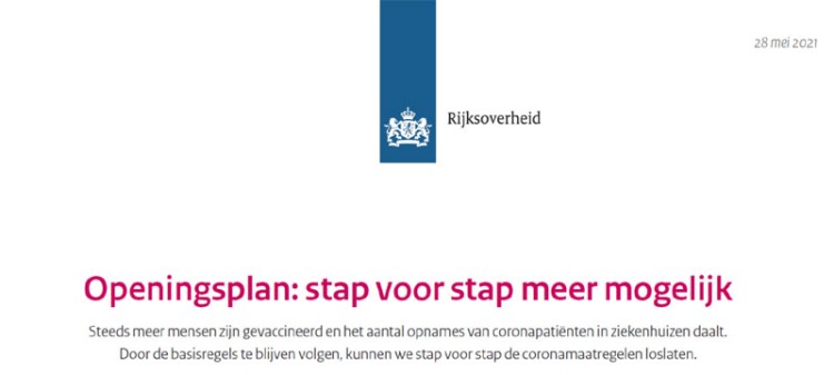 Weer meer versoepeling van coronamaatregelen