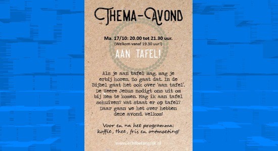 Thema-avond: Aan tafel
