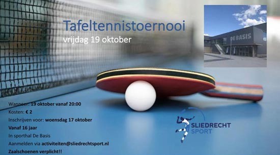 Tafeltennistoernooi 16+