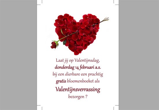 Valentijns actie op de Kerkbuurt Sliedrecht