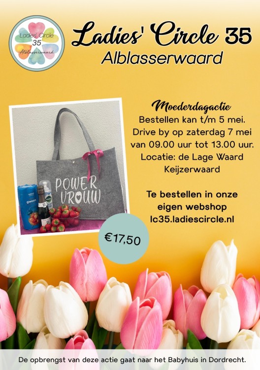 Ladies’ Circle 35 Alblasserwaard zet zich in voor Stichting Babyhuis Dordrecht.