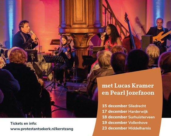 Samen zingend naar kerst: samenzangconcert met Lucas Kramer en Pearl Jozefzoon